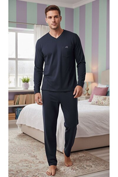 lacaton V Neck Plus Size Men's Tracksuit Set