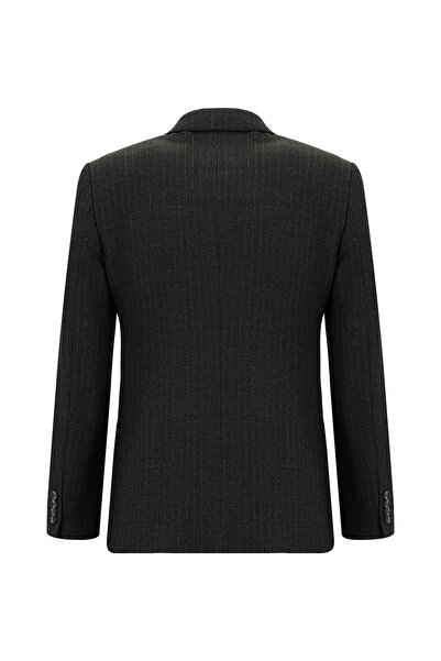 Kiğılı Slim Fit Dar Kesim Yünlü Klasik Çizgili Takım Elbise