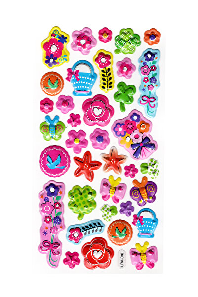 Limmy ملصق دفتر ملاحظات منقوش، ملصق مخطط (limlra-016) - 17X9 سم - زهرة