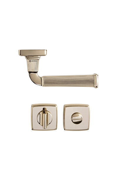 System Astorıa Altın - Wc Mandallı Rozetli Kapı Kolu - Hha133ro13w Gl