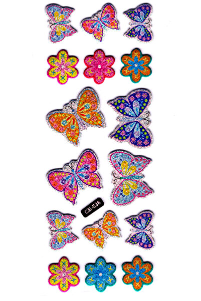 Limmy دفتر ملاحظات على شكل فراشة مقاس 16 × 7 سم - ملصق مخطط (cb-538)