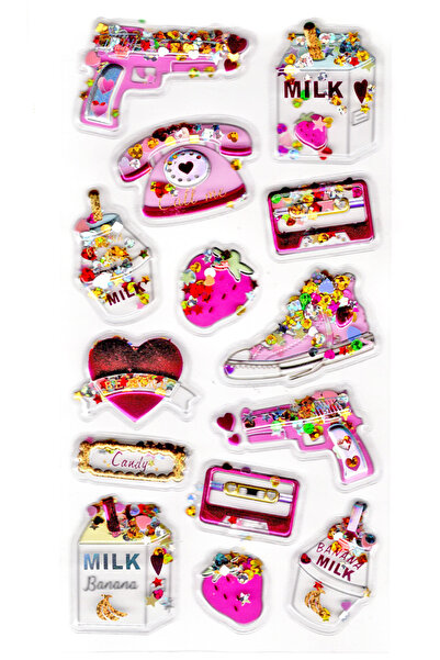 Limmy Autocolant 17X9 cm Etichetă planificator în relief pentru telefon Milk ...