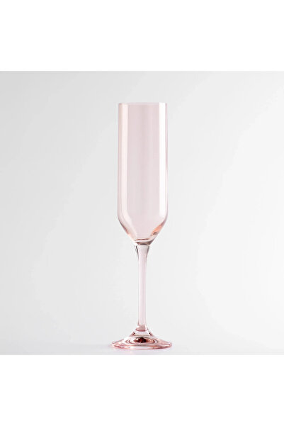 Qua Home Sunset Kristal Şampanya Kadehi Pudra 200 cc