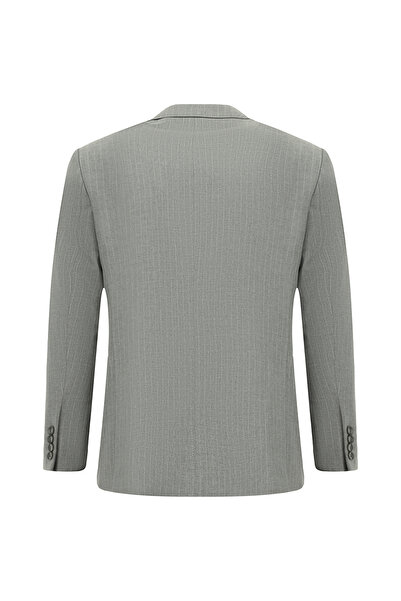 Kiğılı Çizgili Polyester/Viskoz Takım Elbise