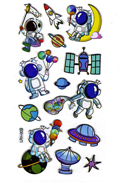 Limmy Autocolant amuzant astronaut - în relief, autocolant pentru planificato...