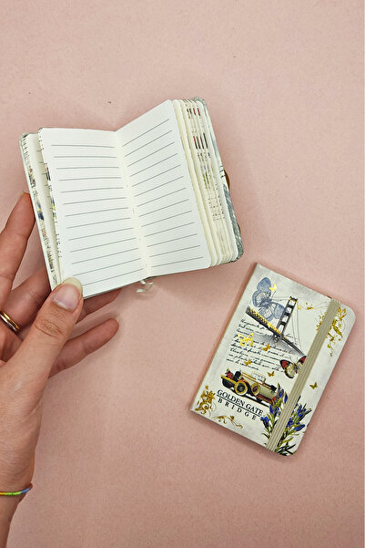 Limmy Nostalgic Retro Istanbul A7 Notebook - Elastic Pocket Cream