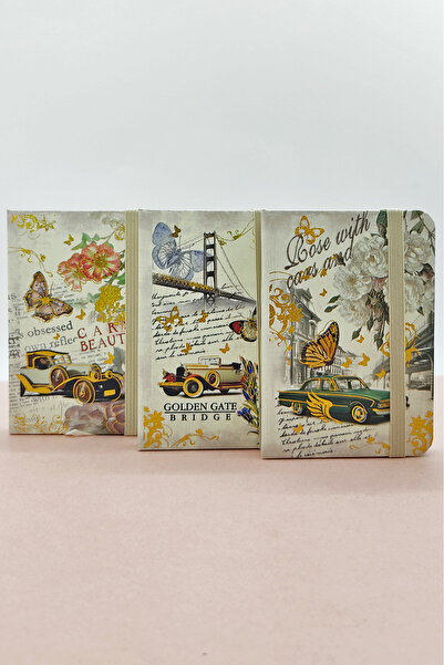 Limmy Nostalgic Retro Istanbul A7 Notebook - Elastic Pocket Cream
