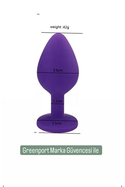 Greenport Anal Tıkaç Plug Mor Renk Silikon Sex Oyuncak Mastürbatör Penis Işlevi Erotik .