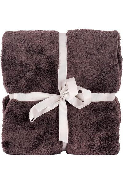 Elega Decor Sherpa Blanket – Single (150x200 cm) – Soft, Warm & Cozy, Dark Grey