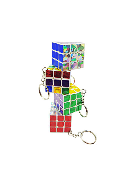 Limmy Metallic Intelligence Cube Mini Keychain (Patience Cube) 3.5x3.5 cm Keychain - 1 Piece