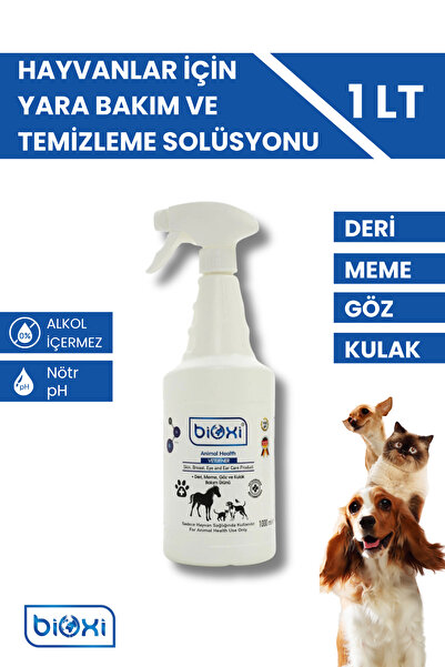 Bioxi Animal Health Sprey 1 LT – Deri, Meme, Göz ve Kulak Bakım Ürünü