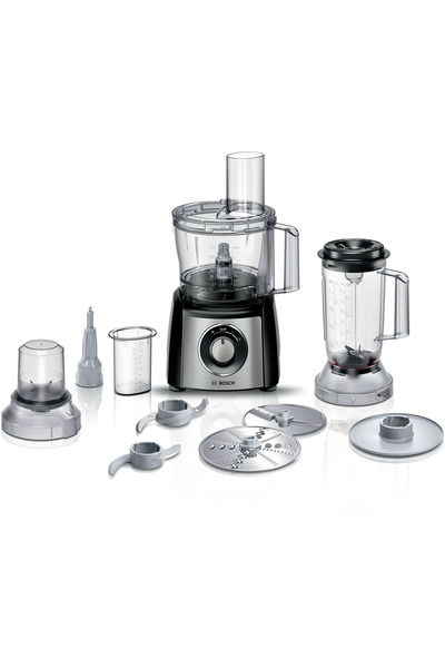 Bosch 3 Hamur Yoğurma Blender ve Öğütücü Hepsi Bir Arada 800 W Mutfak Robotu Siyah