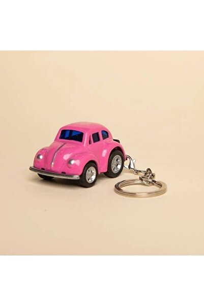 Limmy Pink Vosvos Car Keychain - Cute Tosbağa Bag, Ornament Metal Keychain