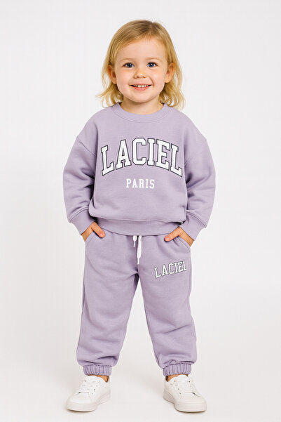 minibambi Girl's Tracksuit Set Crew Neck Laci'El Paris Lilac