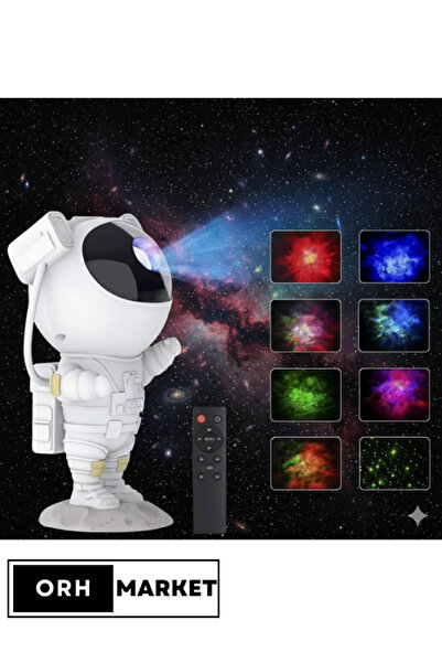 Genel Markalar Yıldız Projektör Astronot Işıklı Galaksi Samanyolu Projeksiyon Kumandalı Gece Lambası