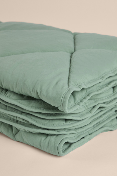 Penelope Microfiber Fabric Double Size Green Pillow Quilt Set - Colors in Comfort