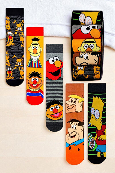 ZEYZEY MONKEY Set of 5 Character Patterned Socks in a Special Gift Box