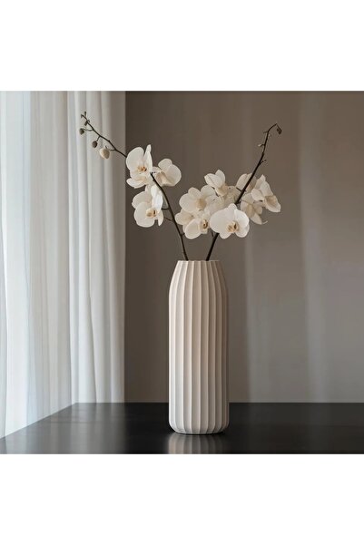 GearStudio Modern Çizgili Şık Vazo - Pinterest - Kalemlik