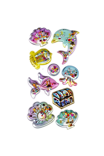 Limmy ملصق دفتر ملاحظات منقوش، ملصق مخطط (ترتر-804) - 17X9 سم - صدفة السمك