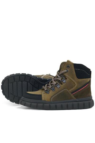 Rakerplus Γνήσιες δερμάτινες μπότες για αγόρια με φερμουάρ σε χρώμα άμμου