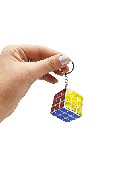Limmy Metallic Intelligence Cube Mini Keychain (Patience Cube) 3.5x3.5 cm Keychain - 1 Piece