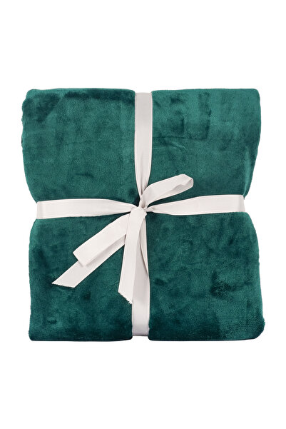 Elega Decor Solid Dark Green Flannel Blanket – Double (200x220 cm) – Soft & Warm