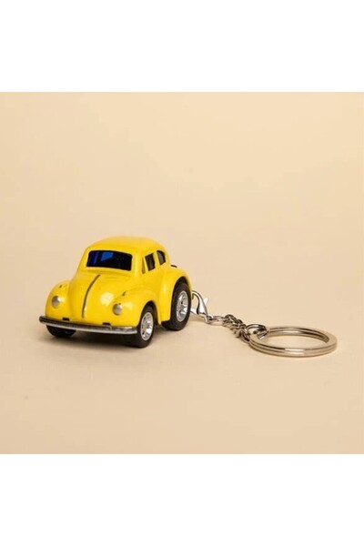 Limmy Vosvos Yellow Metal Keychain - Cute Tosbağa Bag, Car Keychain