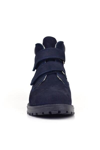 Rakerplus Neson Справжня шкіра Синій нубку з хутром на липучці Дитячі черевики