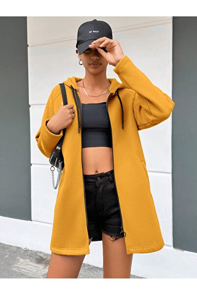 Mood Lab Kadın Fermuarlı Kapüşonlu Sweatshirt Hoodıe