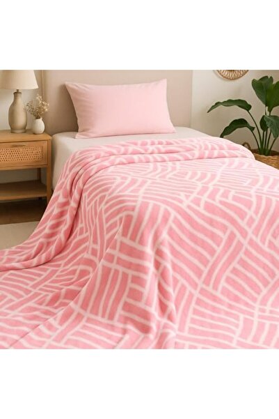 Elega Decor بطانية فلانل مطبوعة هندسية - مفرد (150×200 سم) - ناعمة ومريحة