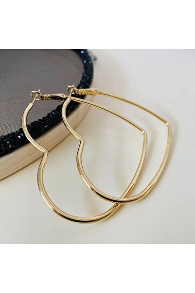 DEMOKAN Kadın Küpe İnce Halka Kalp Küpe