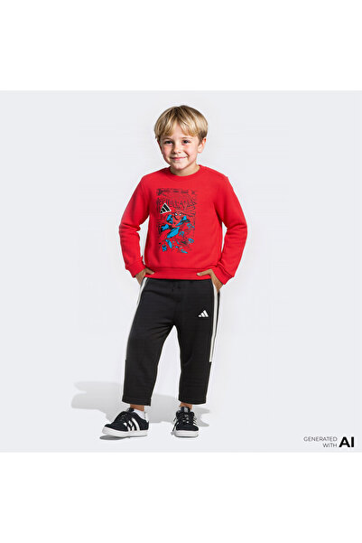 adidas I Marvel Sm Jog Bebek Günlük Eşofman Takımı JV7371 Kırmızı