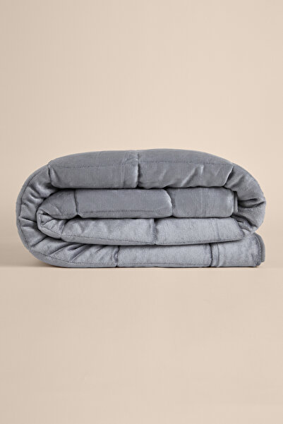 Penelope Односпальне двостороннє ковдру Welsoft сірого кольору 155x215 см - серія Velour