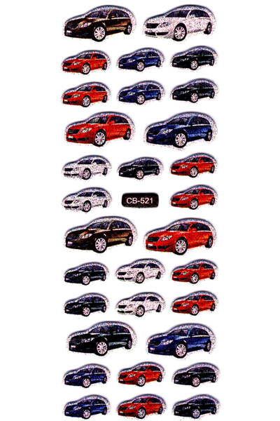 Limmy دفتر ملاحظات منقوش مقاس 16 × 7 سم - ملصق مخطط (cb-521) سيارات