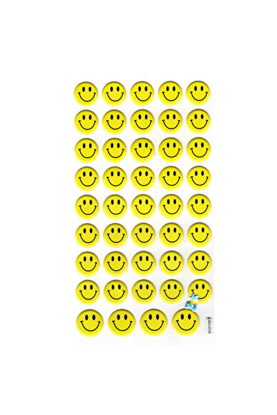 Limmy ملصق دفتر ملاحظات منقوش، ملصق مخطط (lbu-019) - 17X9 سم - وجه مبتسم