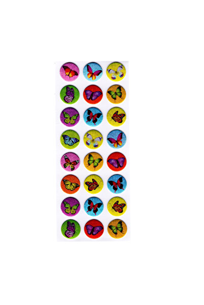 Limmy Caiet cu autocolante în relief, planificator fluture rotund (cb416) 16x...