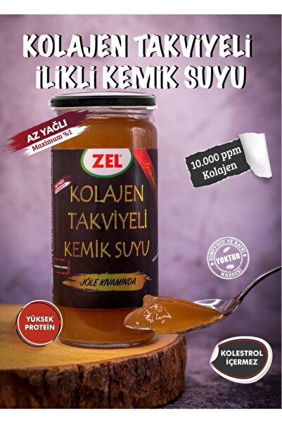 Zel Premium Ilikli Kemik Suyu 480 Ml- Kolajen Takviyeli Jöle Kıvamında - 6 Adet