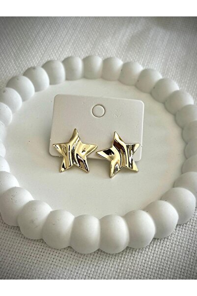 DEMOKAN Kadın Küpe Özel Tasarım Soyut Plaka Yıldız Küpe