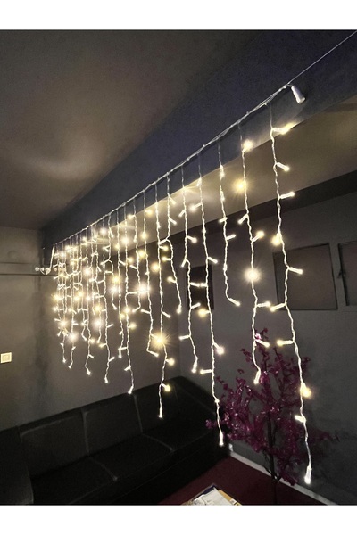 sekizgen led Saçak Led Çakarlı 2 Mt X 1 Mt Yılbaşı Işığı Eklenebilir Dış Mekan Günışığı
