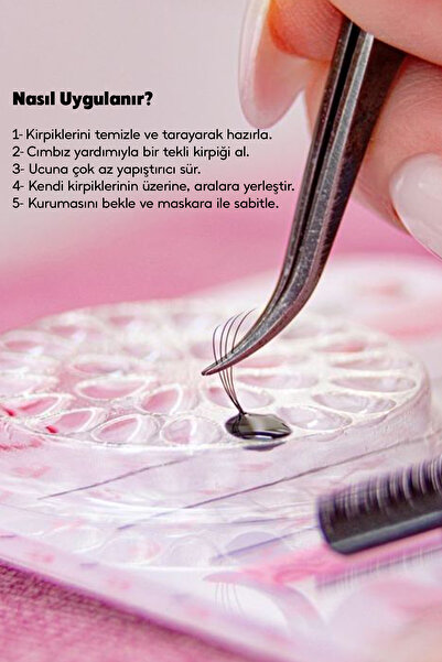 eyelash Takma Kirpik Tekli Demet Takma Kirpik Gerçek Kıl 10 Lu Sıra Kapaklı-1