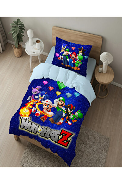 hediyechy Set cu imprimeu Mario - Husă de pilota fără cearșaf Cuțit de bucătărie