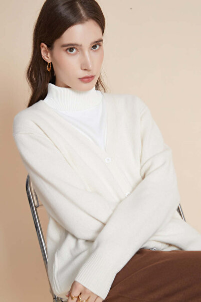 Yola Plain Button-Up Long Sleeve Cardigan