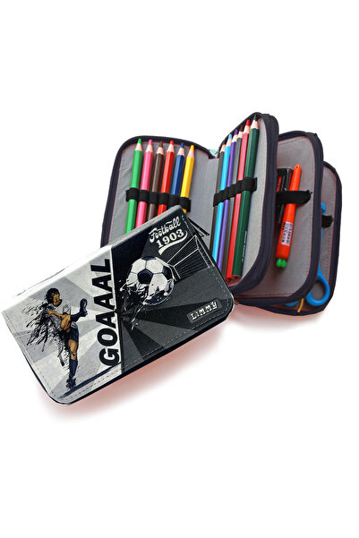 Limmy Пенал Чорно-білий футбольний комплект Органайзер Пенал Веганська шкіра ...