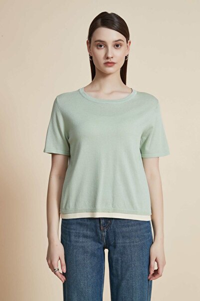 Yola Solid Ribbed Short Sleeve Top