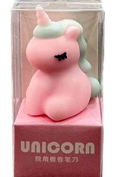 Limmy Unicorn Kalemtraş 3D Şekilli Silikon Kalemtraş - Pembe- 1 Adet