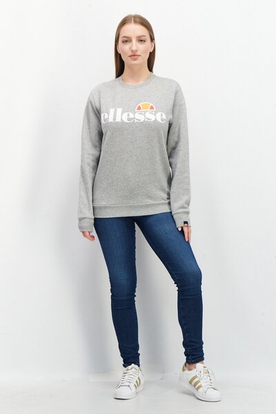 Ellesse Women Long Sleeves Graphic Sweatshirt, Grey