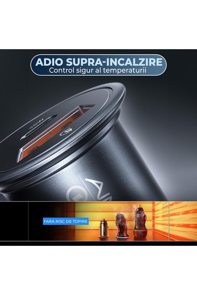 Timebox Car Charger Fast Charge 67W 1 x USB QC 3.0 Type-C Durable Material - Zinc Compatible with