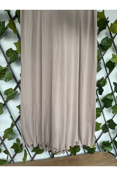 Blotch Premium Lycra Koyu Krem Renk Likralı Sandy Jersey Şal