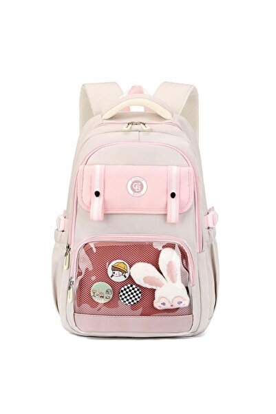 Adalinhome Sevimli Tavşanlı Çok Bölmeli Okul Çanta Seti (Çanta-Beslenme-Kalem...