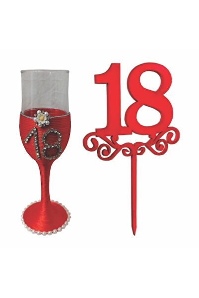 OEM Party Set consisting of the Birthday Girl's Glass and a Cake Topper, assorted